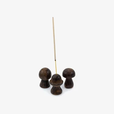 The Range Mini Incense Mushrooms Set Handcrafted Aromatherapy Decor - Brown