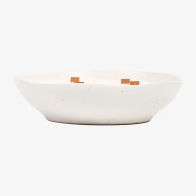 The Range Large Crackle Wick Citronella Bowl - White