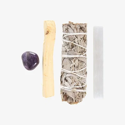 The Range Something Different Amethyst Smudge Kit - Violet/Brown