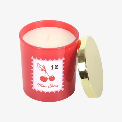 The Range Something Different Mon Cheri Cherry Blossom Scented Candle - White/Cherry Red