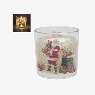 The Range Santa LED Candle Multicolour Christmas Decoration - Grey