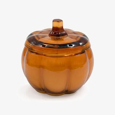 The Range Autumn Comfort Vanilla Glass Pumpkin Candle - Orange