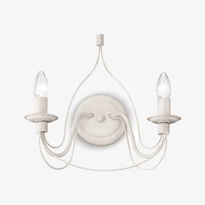The Range Corte 2 Light Indoor Candle Wall Light - Antique white