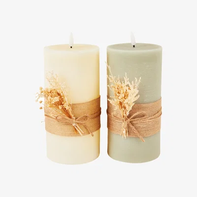 The Range Hessien LED Candle - Green or White