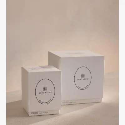 Soho Home Bergamot & Mandarin Zest Alabaster Marble Candle & Refill Bundle