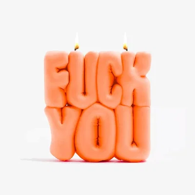 Urban Outfitters Wavey Casa Orange F*ck You Puffer Candle Jacket - Orange 12cm x 13cm x 4cm at Urban Outfitters