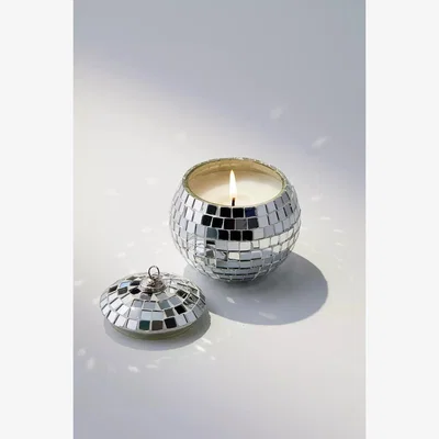 Urban Outfitters Disco Ball Candle - Silver ALL at Urban Outfitters
