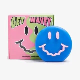 Urban Outfitters Wavey Casa Blue & Pink Get Wavey Candle - Blue 11cm x 11cm x 4cm at Urban Outfitters