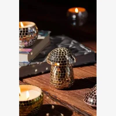 Urban Outfitters Urban Outfitters Mushroom Disco Candle - Gold ALL