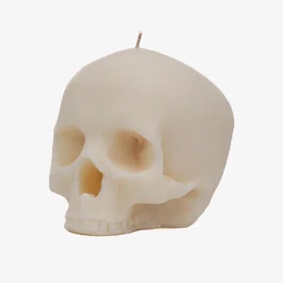 Wolf & Badger Neutrals / White Skull Candle Ivory | One Size | Little Lies