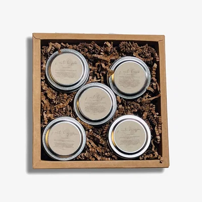 Wolf & Badger White I Deserve Affirmation - Love, Peace, Rest, Healing, And Joy Candle Gift Set | One Size | Je Mérite (I Deserve)