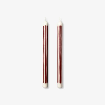 Wolf & Badger White / Green Beckford Dinner Taper Candles - Pair | Pygmalion London