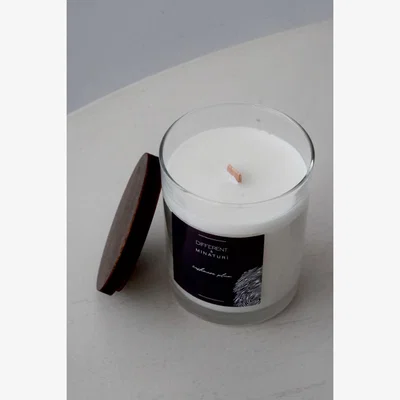 Wolf & Badger White / Grey / Black Hidden Message Candle - Cashmere Plum | One Size | Different.