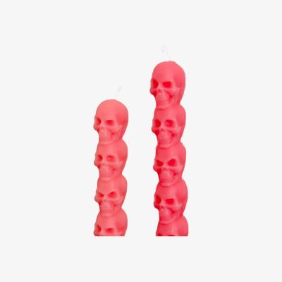 Wolf & Badger Pink / Purple Pink Skull Taper Candles Halloween | Studio Üm