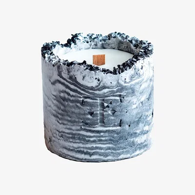Wolf & Badger White / Black Black Rose Gemstone Candle Small | Esti Living