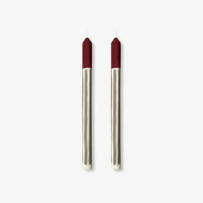Wolf & Badger Green / White / Black Bramble Dinner Taper Candles - Pair | Pygmalion London