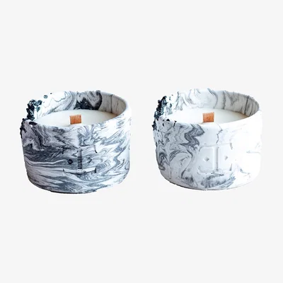 Wolf & Badger White / Black Black Rose Midi Candle Set | Esti Living