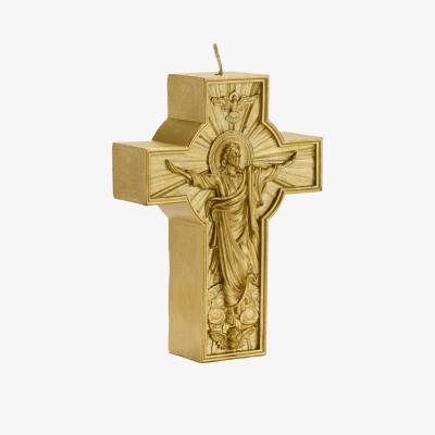 Wolf & Badger Gold Crucifix Candle | One Size | Love Ally
