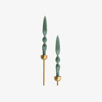 Wolf & Badger Green Sage Taper Candle Set | The Parmatile Shop
