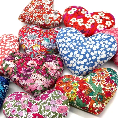 Wolf & Badger Young At Heart Box Of Two Lavender Hearts - Made With Liberty Lime Tree Design