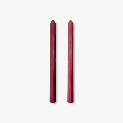 Wolf & Badger Red Mulberry Dinner Candles | Pygmalion London
