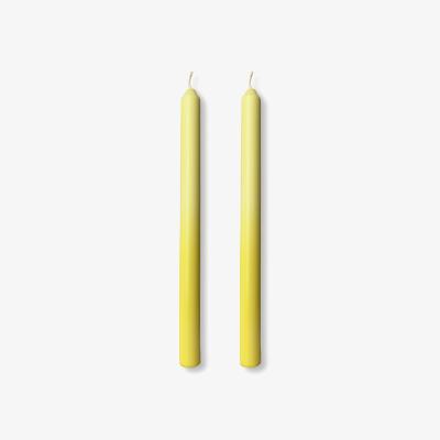 Wolf & Badger Yellow / Orange Sunshine - Dinner Taper Candle Pair | Pygmalion London