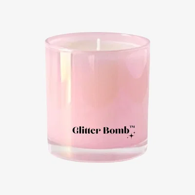 Wolf & Badger Pink / Purple / White Milky Way - Glitter Bomb™ Candle In Coconut, Citrus & Vanilla | One Size | Bloomtine | Earth Angel Hq