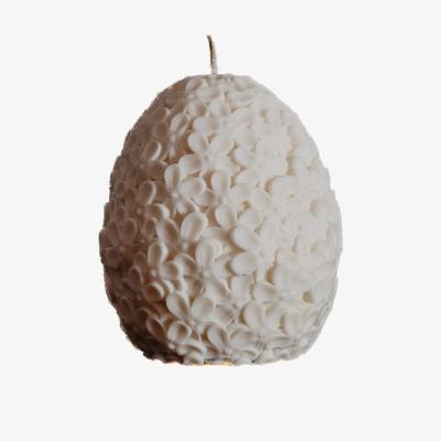 Wolf & Badger White Flower Egg Candle | Studio Üm