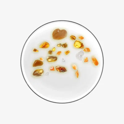 Wolf & Badger Yellow / Orange Chakra Two Soy Candle With Sunstone Gemstones | Adoratherapy
