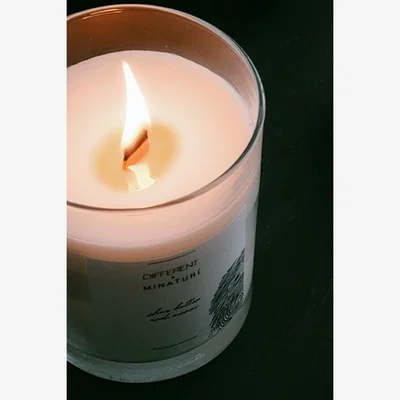 Wolf & Badger White Hidden Message Candle - Shea Butter & Monoi | One Size | Different.
