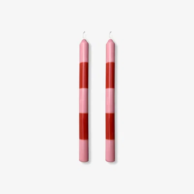 Wolf & Badger Pink / Purple / Red Crab Claw Dinner Candles | Pygmalion London