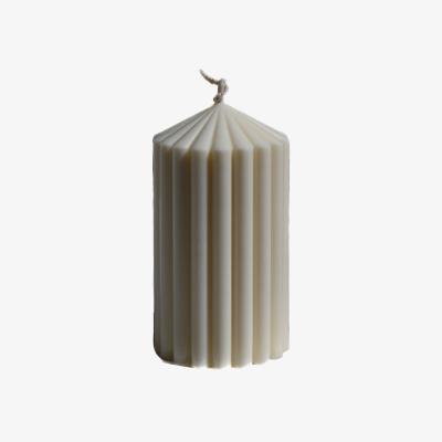 Wolf & Badger White Classic Column Candle | Studio Üm