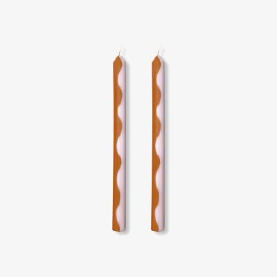 Wolf & Badger Pink / Purple / Yellow Marmalade - Dinner Taper Candle Pair | Pygmalion London
