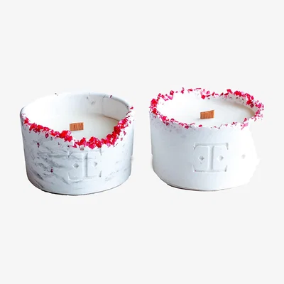 Wolf & Badger Silver / Red Simply Red Midi Candle Set | Esti Living