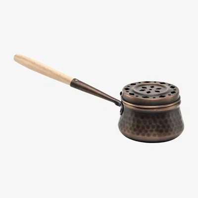 Wolf & Badger Brown Zen Handcrafted Hammered Copper Incense Burner, Color Dark Copper | Anatoliacraft