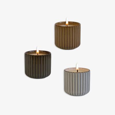 Wolf & Badger Neutrals Summer Collection: Botanical Journeys Set Of Three Candles | Theta Naturals Co.