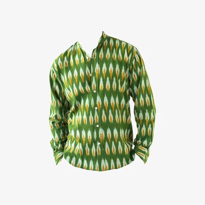 Wolf & Badger Men's Green Ikat Tulsi Candle Small Otherland Club