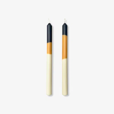 Wolf & Badger Yellow / Orange / Blue Hoxton - Dinner Taper Candle Pair | Pygmalion London