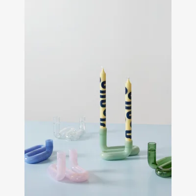 Westwing Dinner Candles Happy, Set of 4