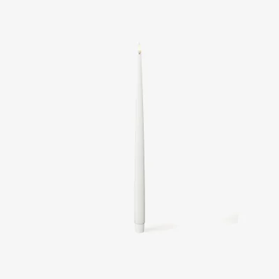 Westwing Handmade LED Dinner Candles Real Flame, H 38 cm, Set of 2