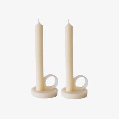 Westwing Handmade Candles Kand, Set of 2