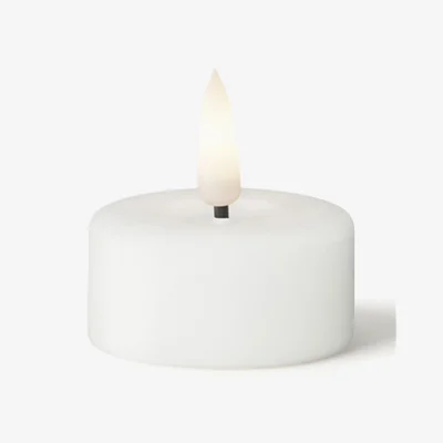 Westwing Handmade LED Tealights Real Flame, Set of 4