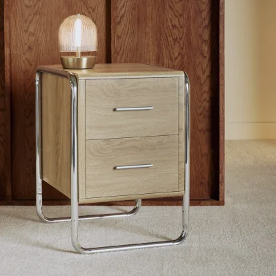 Habitat Habitat Albers Chrome Filing Cabinet - Natural
