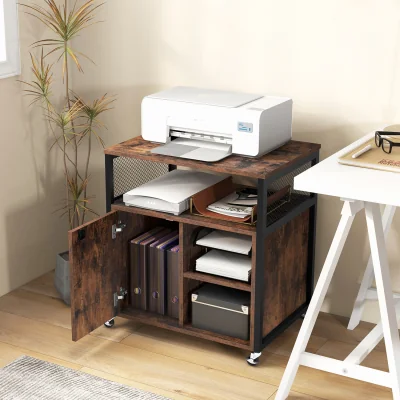 The Range Mobile Lateral Filing Cabinet - Brown