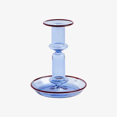 Amara HAY - Flare Candle Holder - Medium - Light Blue/Red