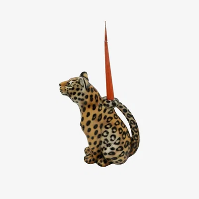 Amara Leopard Candle Holder