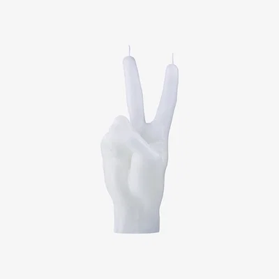 Amara CandleHand - 'Victory' Candle - White