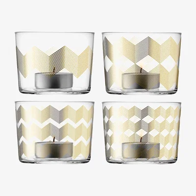 Amara LSA International - Chevron Tealight Holder - Set of 4