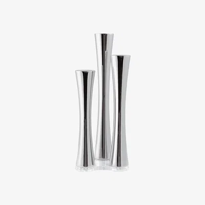 Amara Sambonet - Bamboo Stainless Steel Candlesticks - Set of 3