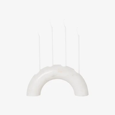 Amara ferm LIVING - Bow Candle Holder - White